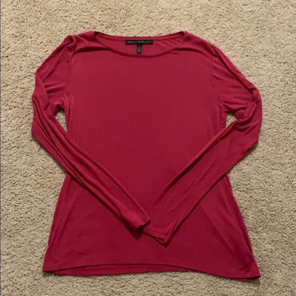 White House Black Market Tops - Whitehouse Black Market Red Long Sleeve T size s